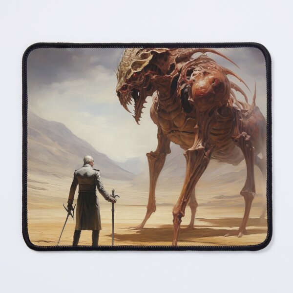 Item preview, knight confronting an otherworldly creature image #1 designed and sold by Demonik-Art.