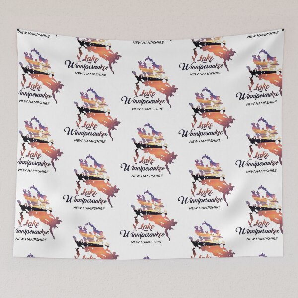 Item preview, Lake Winnipesaukee Sunset Lake Map designed and sold by Dar-rinWitmer.