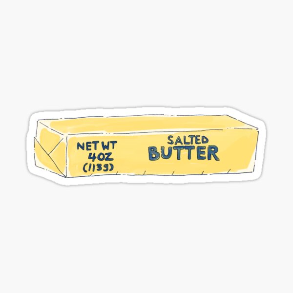 BUTTER Sticker for Sale by strawberweez  Redbubble