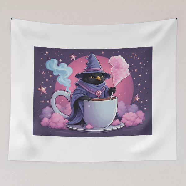 Item preview, Wizard Raven in a Cup  designed and sold by Everythingstakn.