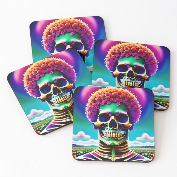 Item preview, Trippy Dreams - Death Blooms Psychedelic Skeleton Art 7 designed and sold by Benito Del Ray.