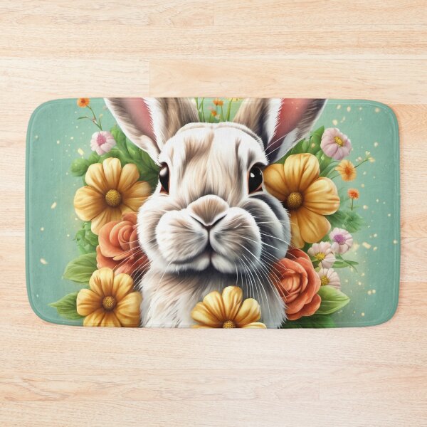 Item preview, Bunny Rabbit, Flower Power, Detailed, Hyper Realistic  designed and sold by BirdsnStuff.