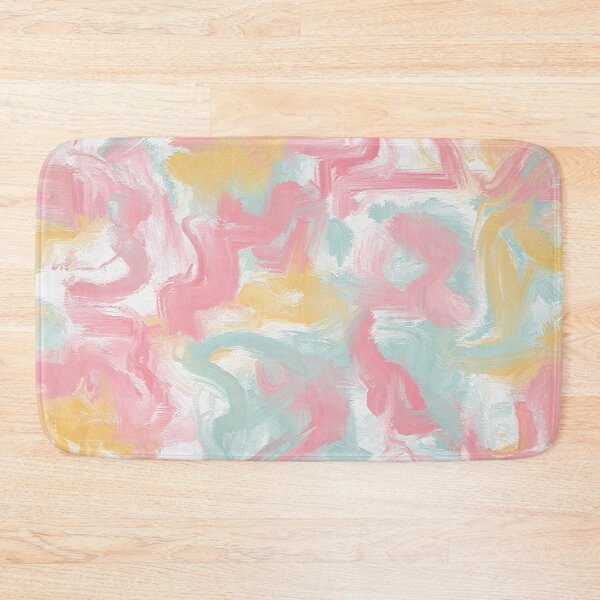 Item preview, Abstract Impasto Paint Coral Yellow Turquoise designed and sold by Cato99.