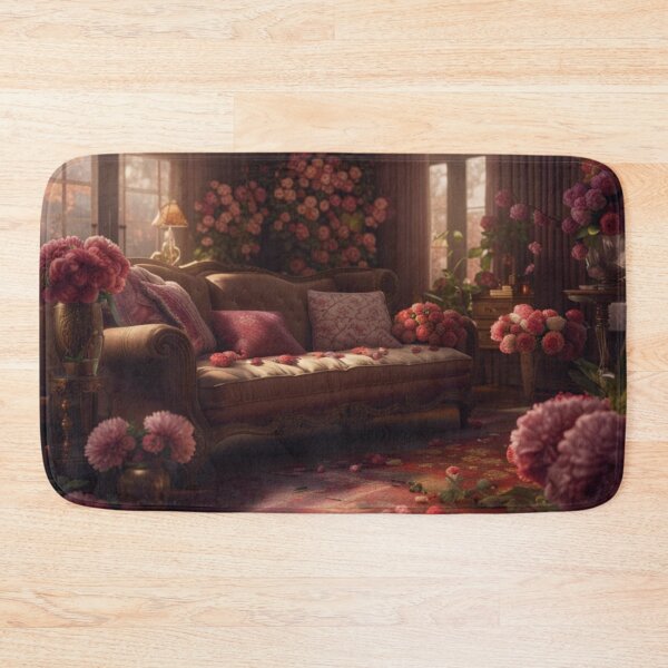 Item preview, Blooms of Nostalgia: Vintage Floral Living Room designed and sold by Itsapizzart.