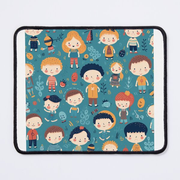 Item preview, Happy girls and boys kids pattern designed and sold by SmileshareShop.