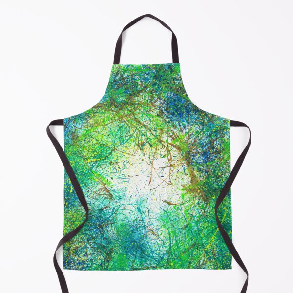 Item preview, We Are Nature - Equality For All Creations #433 Original Hand-painted Abstract Painting Detail 2 In Brown Blue Green Lime Mother Earth Tones Inspired By Gaia Spring Summer Rain Forest Aquatic Plants designed and sold by Rainbow Artist Orlando L.