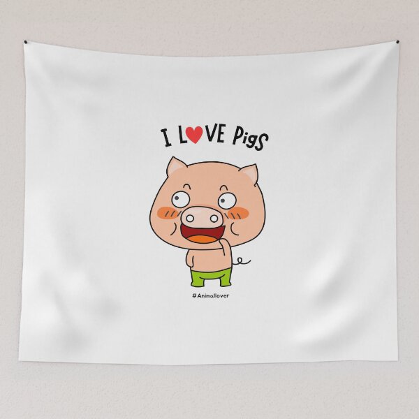 Item preview, I love pigs designed and sold by EzezFolio.