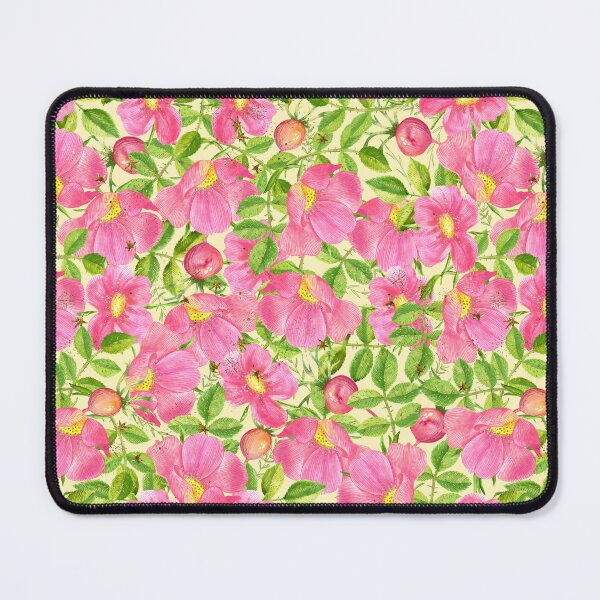 Item preview, Rosehip flowers, berries with leaves. Watercolor pattern with digital refinement. designed and sold by Olga Matskevich.