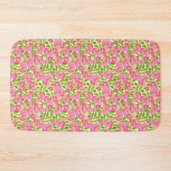 Item preview, Rosehip flowers, berries with leaves. Watercolor pattern with digital refinement. designed and sold by Olga Matskevich.