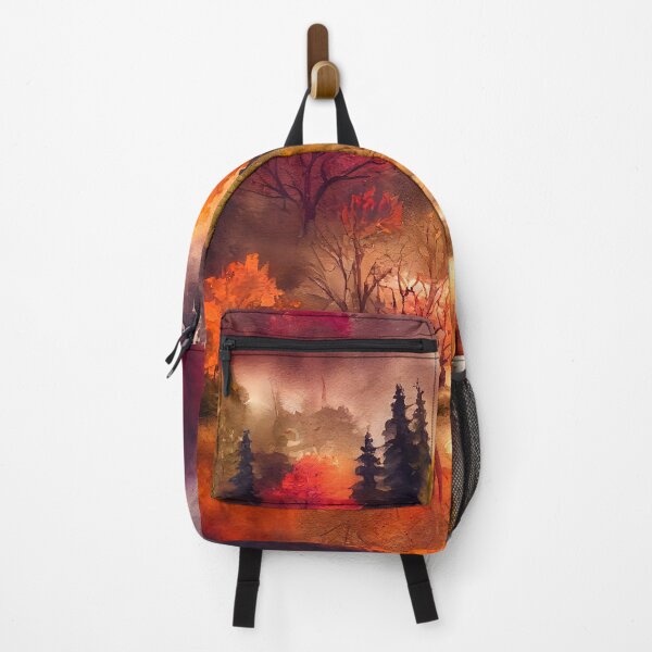 Item preview, Colorful Autumn Landscape Watercolor 03 designed and sold by Red Witch Art.