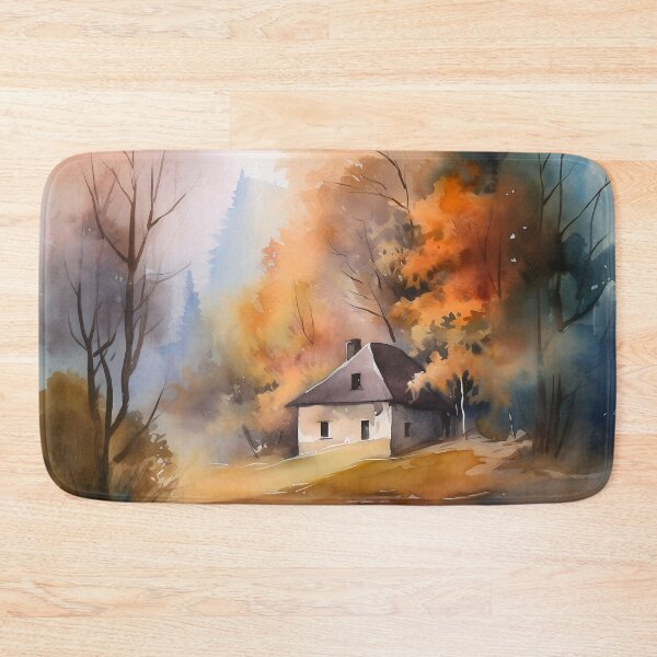 Item preview,  Colorful Autumn Landscape Watercolor 04 designed and sold by Red Witch Art.