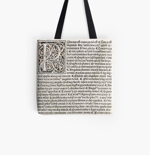 Euclid decorative printed initial – State Library Victoria All Over Print Tote Bag