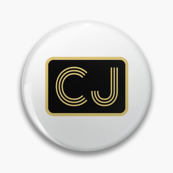Item preview, CJ Initials Gold Geometric Letters designed and sold by Jeallan Designs.