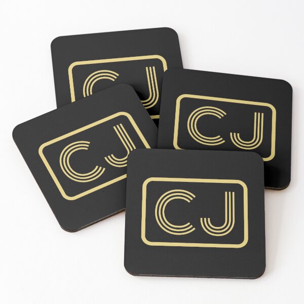 Item preview, CJ Initials Gold Geometric Letters designed and sold by Jeallan Designs.