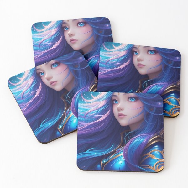 Item preview, "Vibrant Anime Girl: Colorful Lightning and Ethereal Aura" t-shirt design designed and sold by AyushAIImage01.