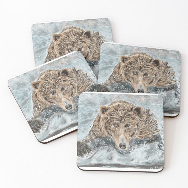 Item preview, Grizzly Bear Splash In The Water  designed and sold by animal-inspired.