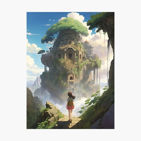 Item preview, Floating Fortress - A Dreamy Anime Artwork designed and sold by LoFizzy.