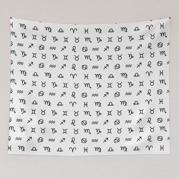 Item preview, ZODIAC SYMBOL PATTERN BLACK AND WHITE designed and sold by Carina Parry Studios.
