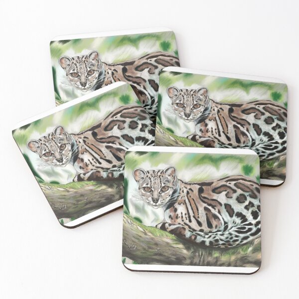 Item preview, Margay Cat on a branch designed and sold by animal-inspired.