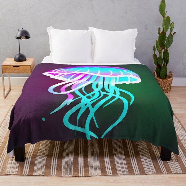 Item preview, A neon jellyfish with long tentacles designed and sold by Carmillai.