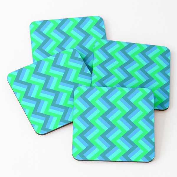 Item preview, Blueish Green Chevron Zigzag Pattern Bright designed and sold by Deanmindvortex.