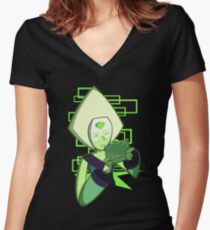 Gamer Dorito (Peridot) Women's Fitted V-Neck T-Shirt