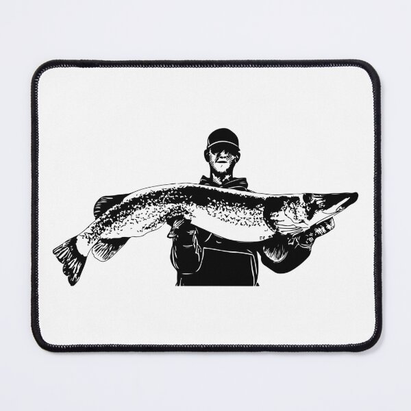 Item preview, The fisherman has caught a big fish and is holding it in his hands. designed and sold by youartyouself.