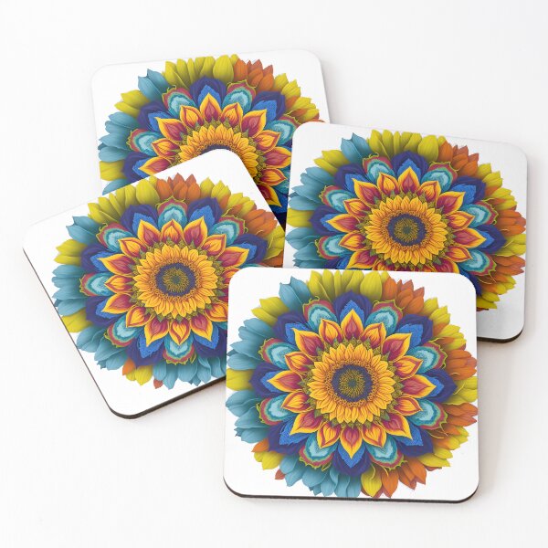Item preview, Summer Sun Flower Mandala Style designed and sold by ArtOfMandala.