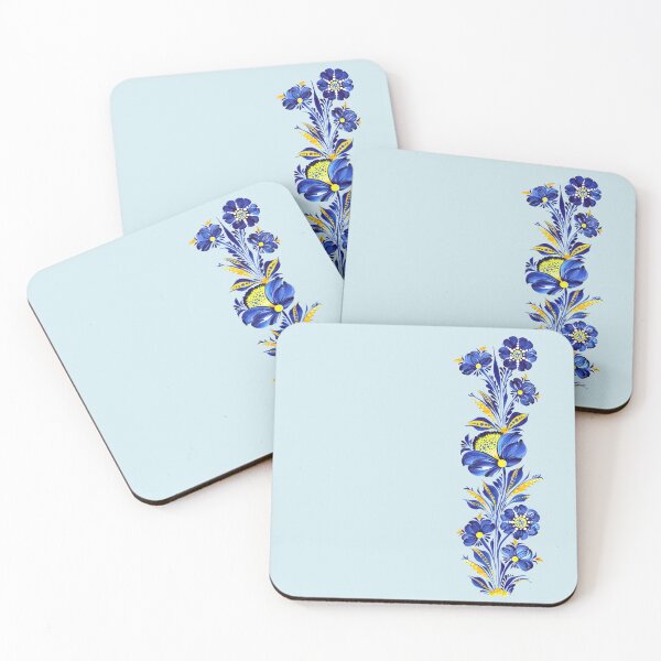 Item preview, Blue and yellow flowers Love Ukraine Petrykivka art Ukrainian independence designed and sold by Sunflower-7.