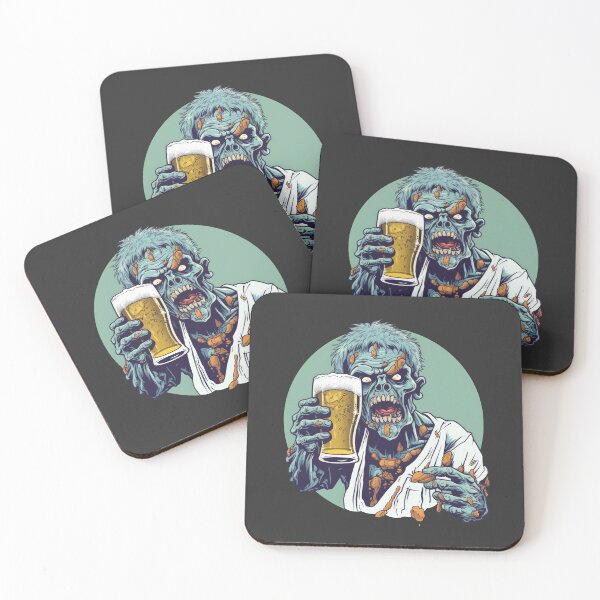 Item preview, cute cartoon zombie drinking beer on halloween Night designed and sold by torapril .pod@gmail.com.