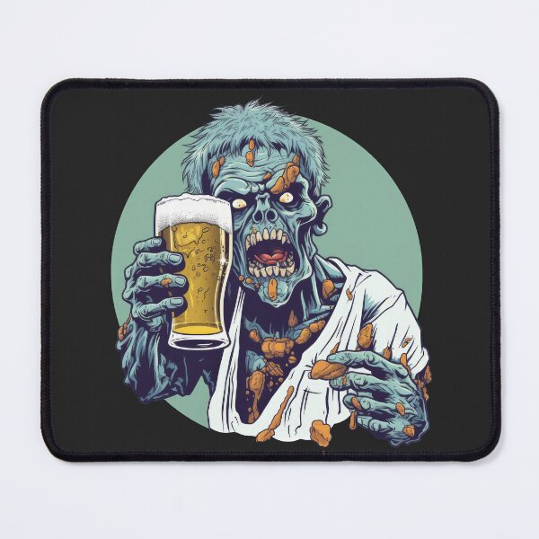 Item preview, cute cartoon zombie drinking beer on halloween Night designed and sold by torapril .pod@gmail.com.