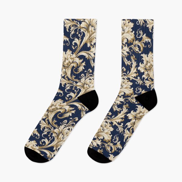 Item preview, Exploring the Baroque Navy Collection with White and Gold Rod-Tone Accents designed and sold by AlienSkinEyes.