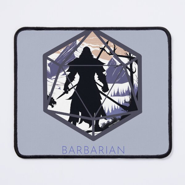 Item preview, Barbarian D20 Crest designed and sold by DiceyThreads.