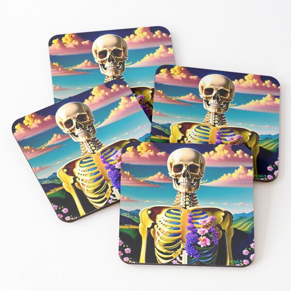 Item preview, Trippy Dreams - Death Flowers Psychedelic Skeleton Art 21 designed and sold by Benito Del Ray.