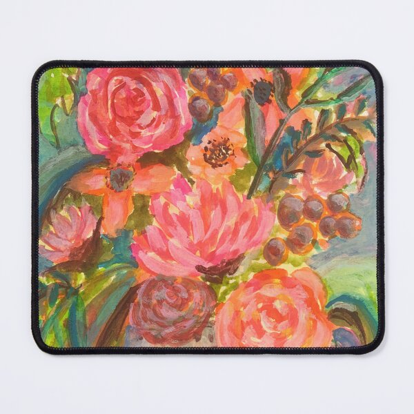 Item preview, Florals in a Vase on a Pink Table designed and sold by TinaNadeemArt.