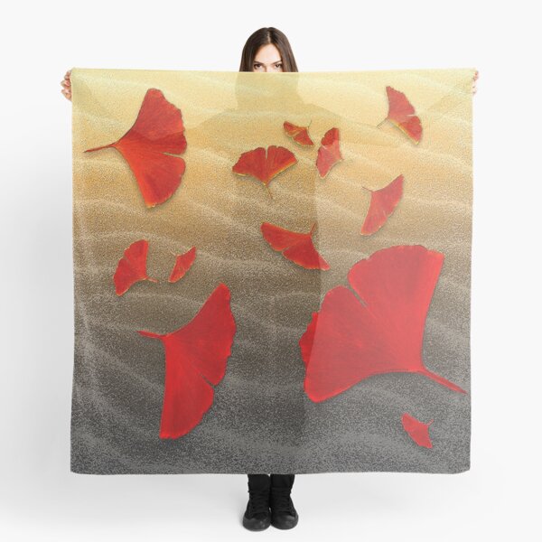 Red Ginko Scarf