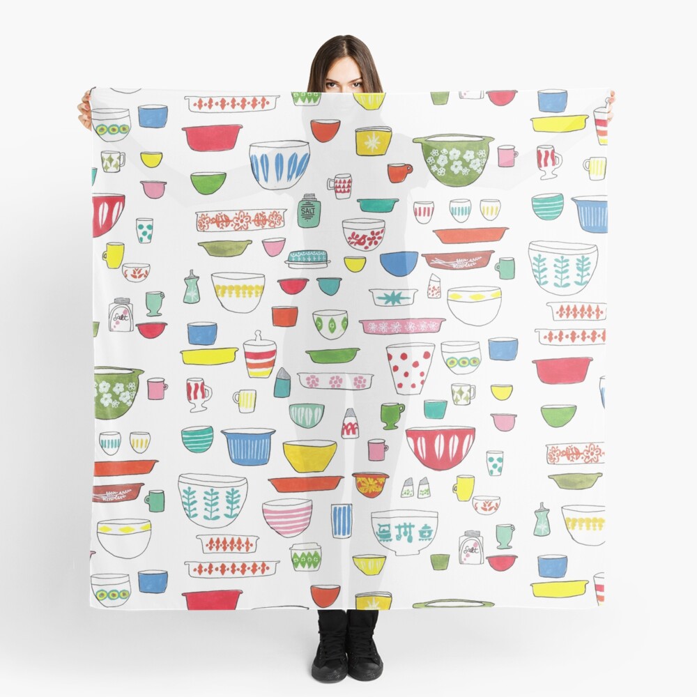 Vintage Dishware Scarf