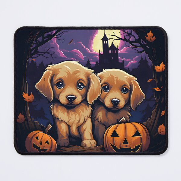 Item preview, Halloween Golden Retriever Puppy's Pumpkins designed and sold by ARTficiallyAnon.