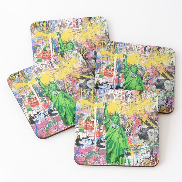 Item preview, Statue Of Liberty Holding Paintbrush Pop Culture Street Art Mashup designed and sold by Teecha.