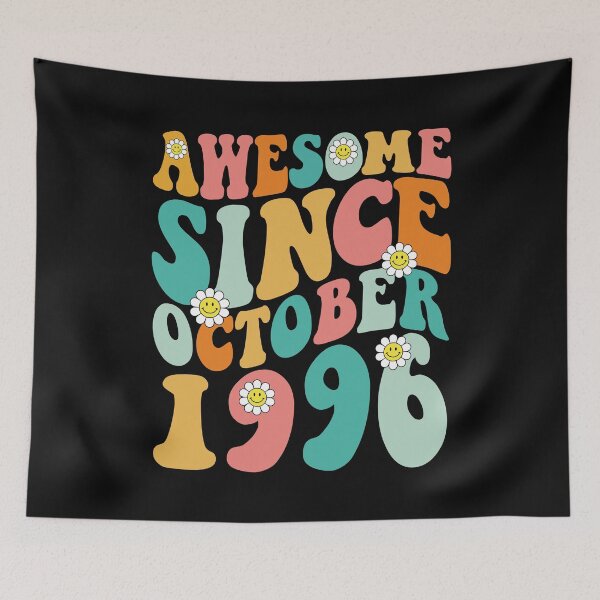 Item preview, Awesome Since October 1996 | Made In 1996 | Retro Groovy Birthday designed and sold by Christina-grich.