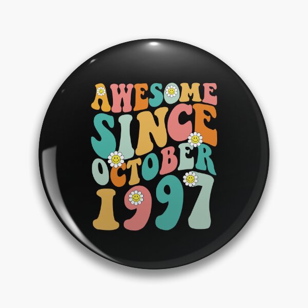 Item preview, Awesome Since October 1997 | Made In 1997 | Retro Groovy Birthday designed and sold by Christina-grich.