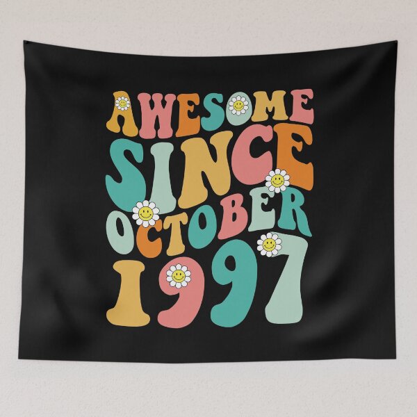 Item preview, Awesome Since October 1997 | Made In 1997 | Retro Groovy Birthday designed and sold by Christina-grich.