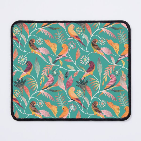 Item preview, Colorful Floral Parakeet Pattern designed and sold by Yulia Saraswati.