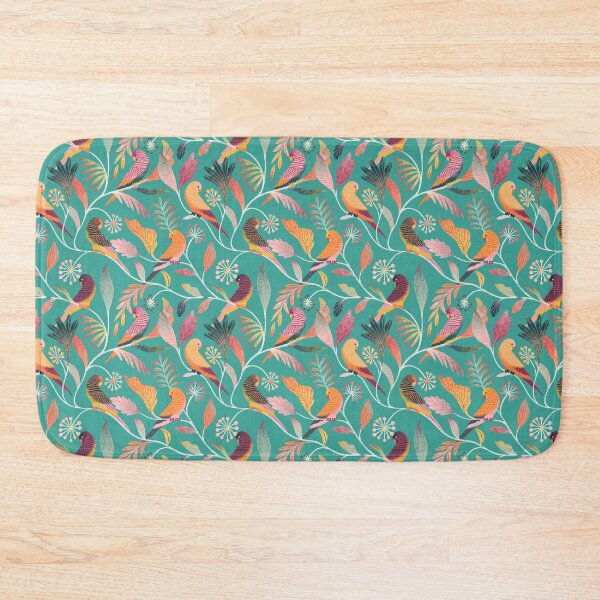 Item preview, Colorful Floral Parakeet Pattern designed and sold by Yulia Saraswati.