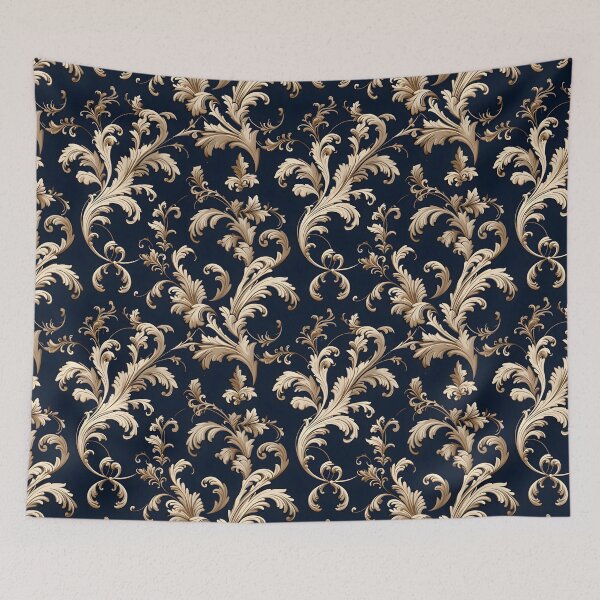 Item preview, Baroque Navy Collection with White and Gold Rod-Tone Accents designed and sold by AlienSkinEyes.