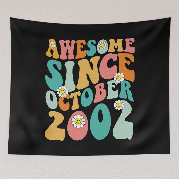 Item preview, Awesome Since October 2002 | Made In 2002 | Retro Groovy Birthday designed and sold by Christina-grich.