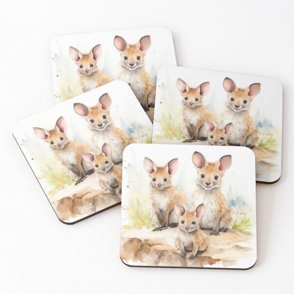 Item preview, Baby wallabies with friends cartoon water colour hand draw designed and sold by Superann8.