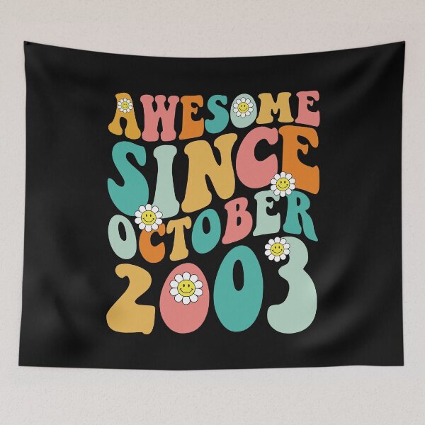 Item preview, Awesome Since October 2003 | Made In 2003 | Retro Groovy Birthday designed and sold by Christina-grich.