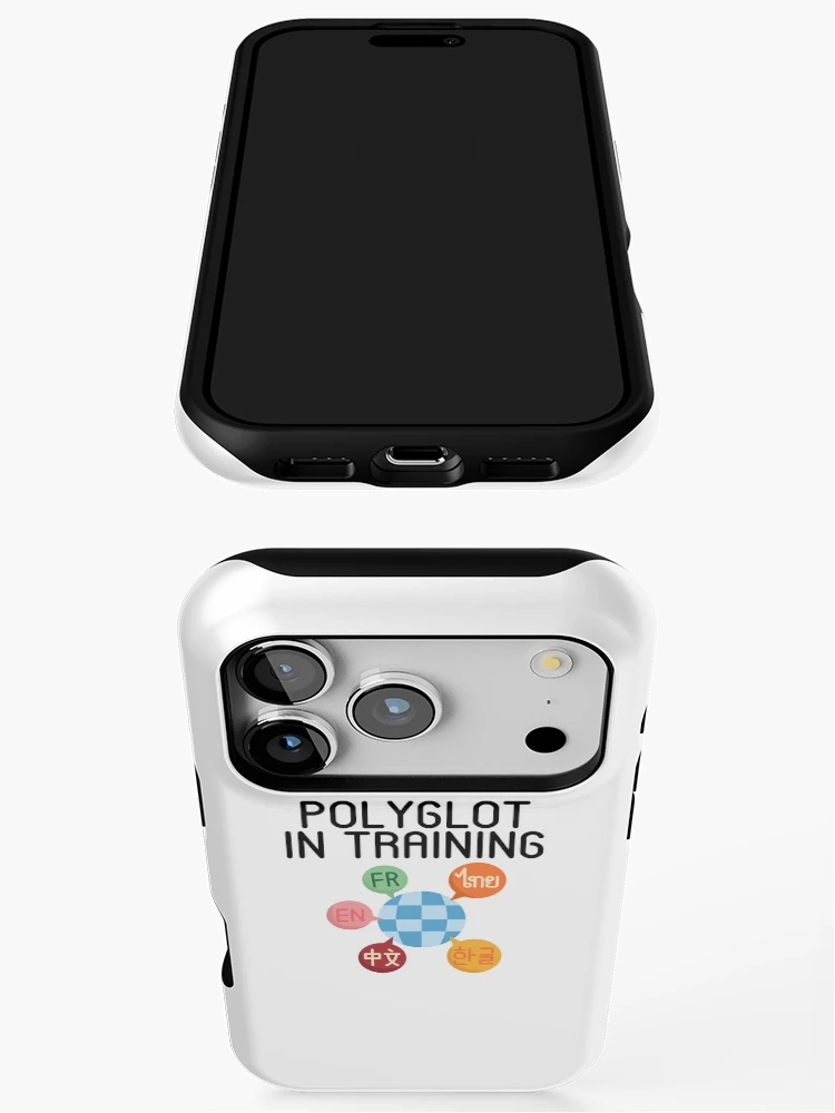 Thumbnail 3 of 4, iPhone Case, Polyglot In Training designed and sold by GoofyLab.