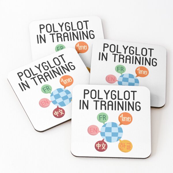 Item preview, Polyglot In Training designed and sold by GoofyLab.